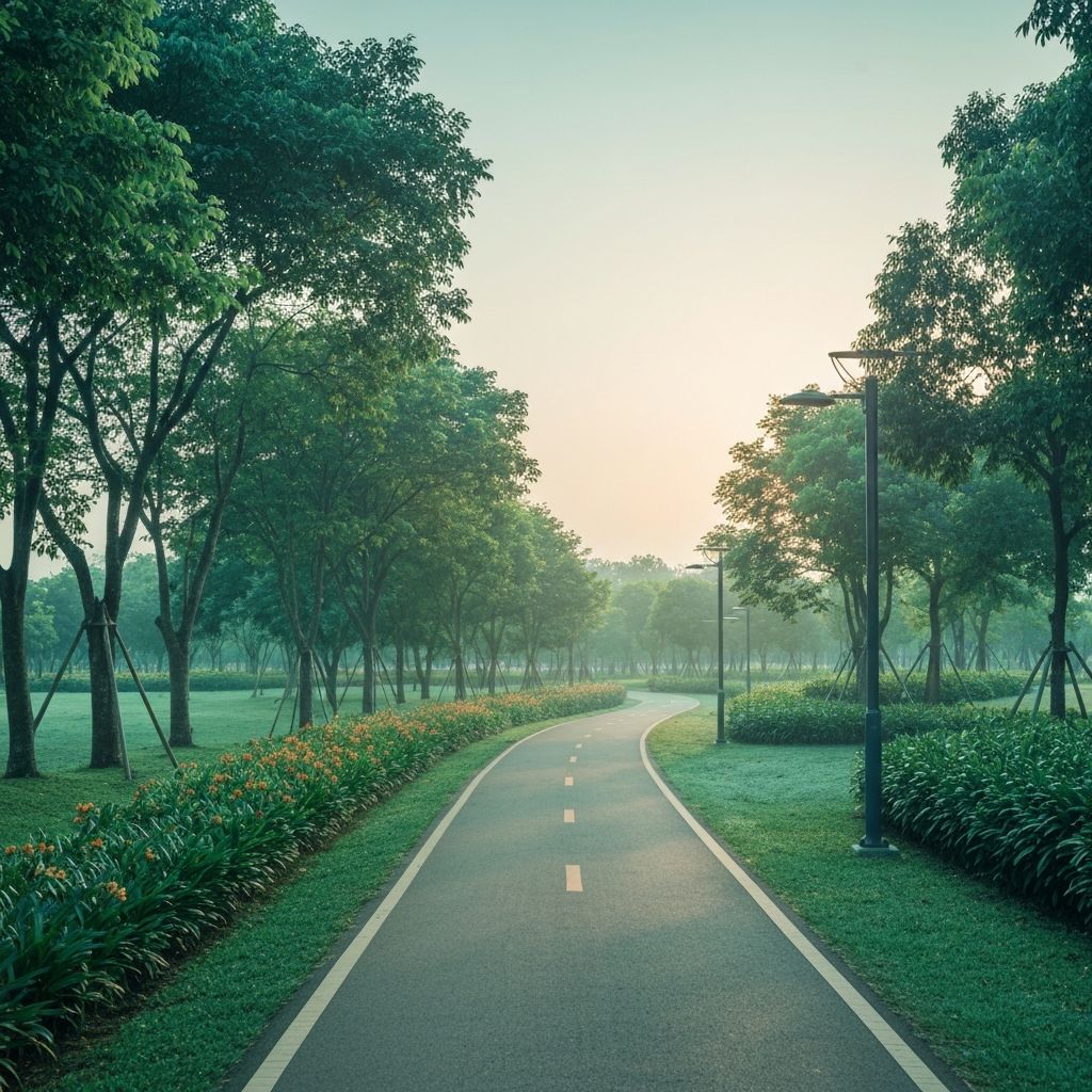 Peaceful outdoor path